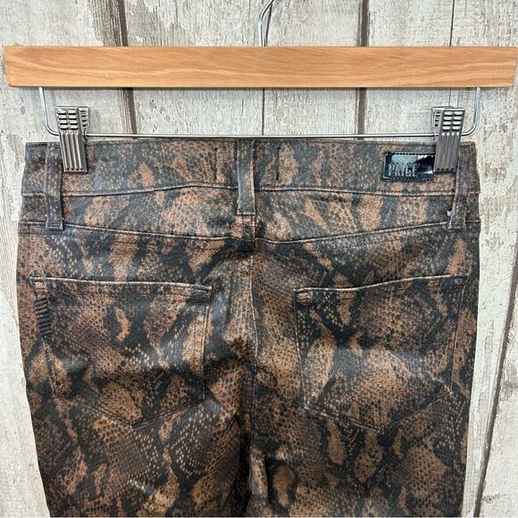 Paige - NWT Hoxton Snakeskin Skinny Jeans - Picture 6 of 8